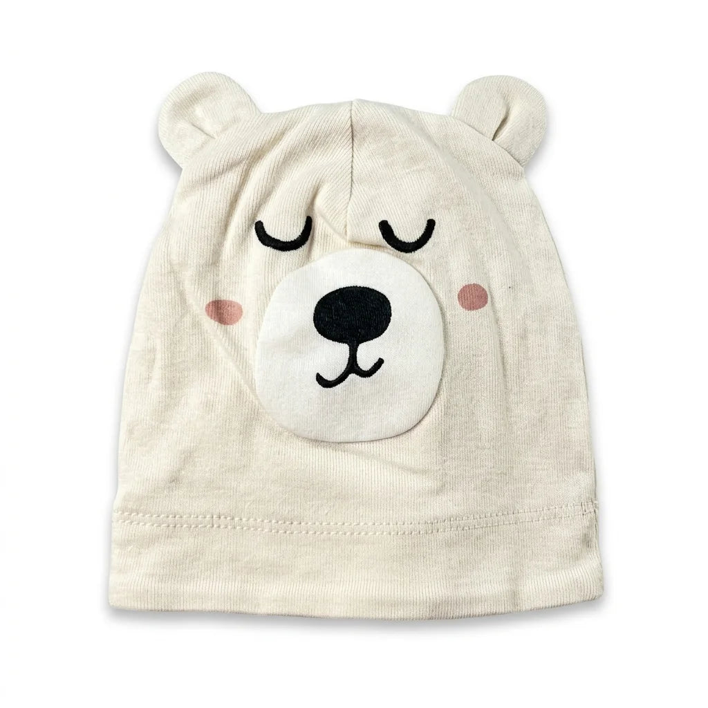 Djurmönstrad mössa från Ellos - Storlek 50 - Beige