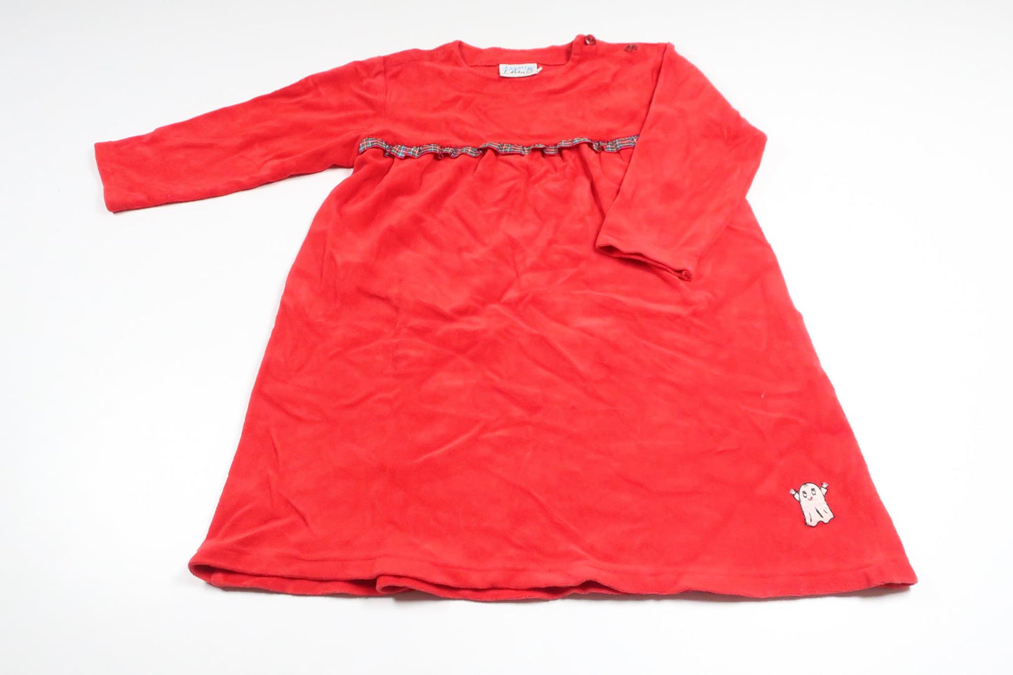 Klänning i fleece från Laban - Storlek 110 - Röd