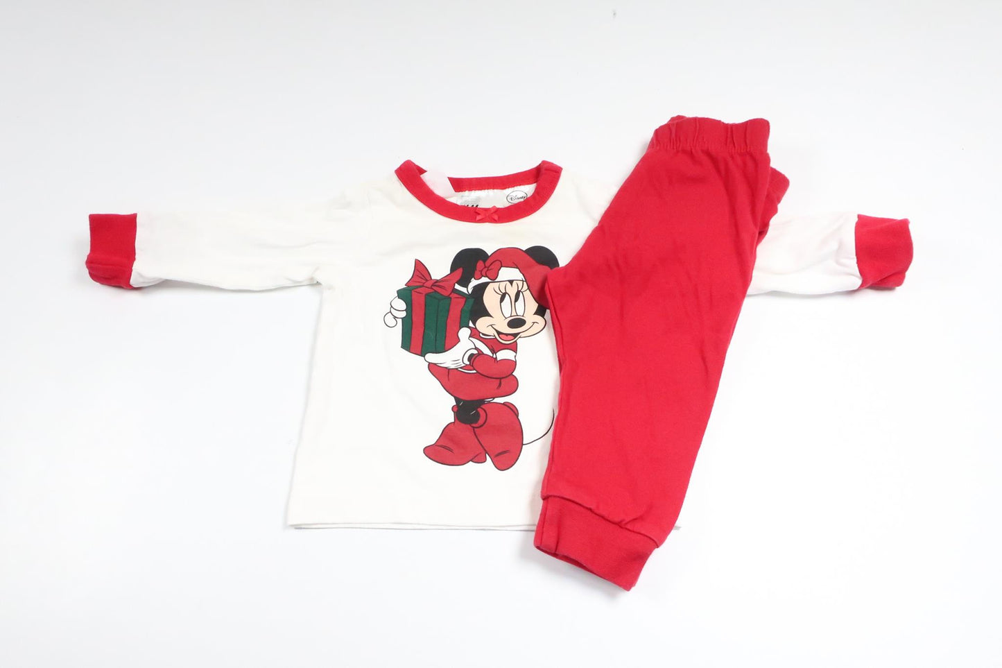Tvådelad pyjamas med Mimmi/Julmotiv från H&M - Storlek 62 - Vit