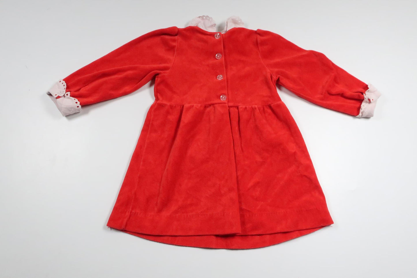 Klänning i fleece från Okänt - Storlek 80 - Röd