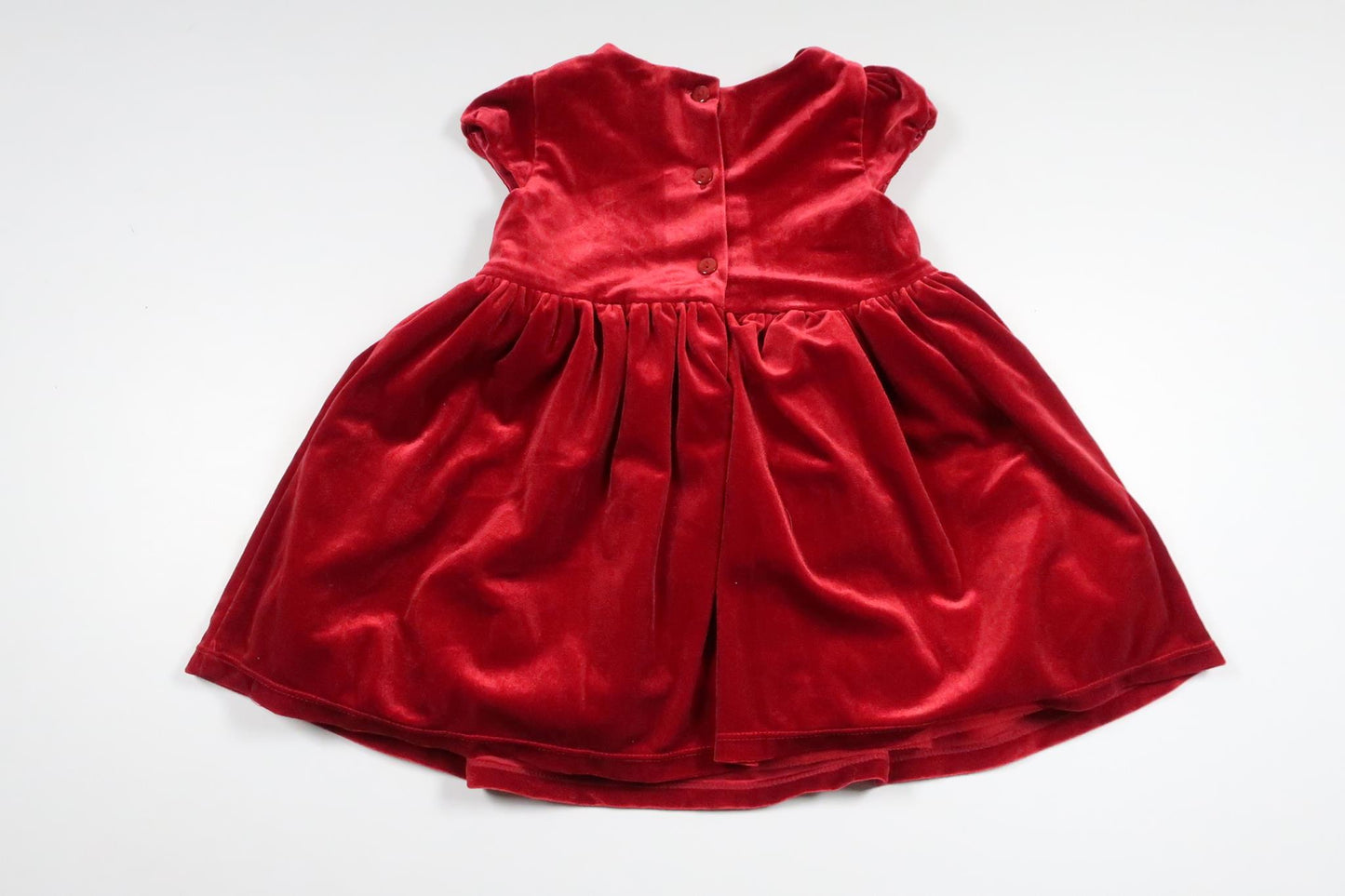 Festklänning i velour från H&M - Storlek 86 - Röd