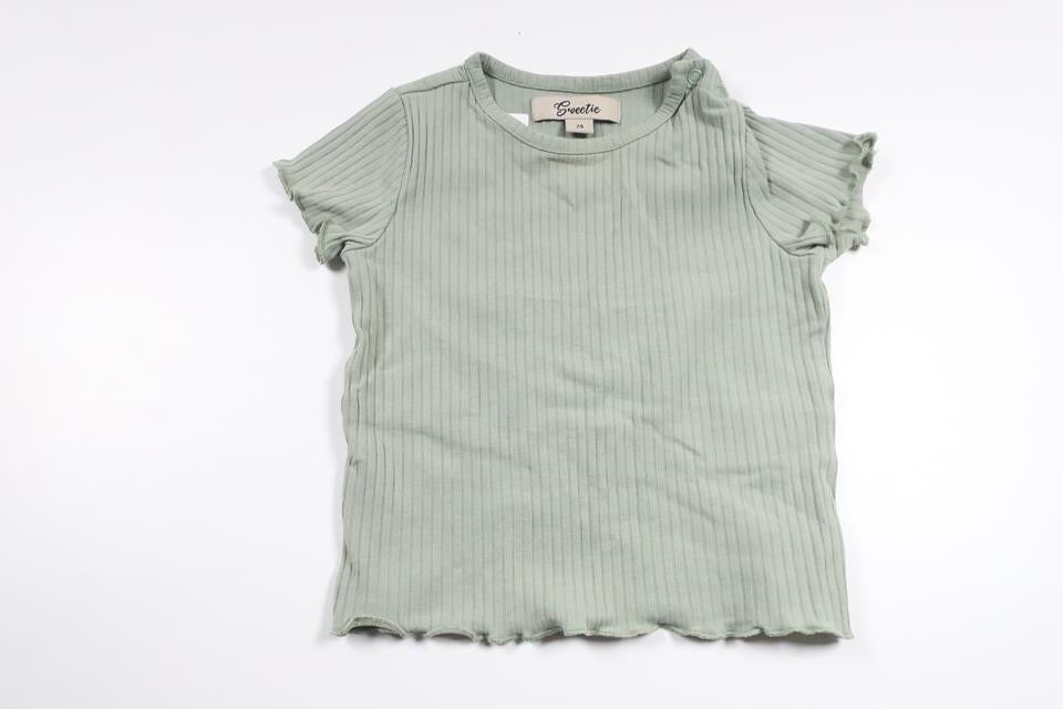Ribbad tröja från Sweetie - Storlek 74 - Grön