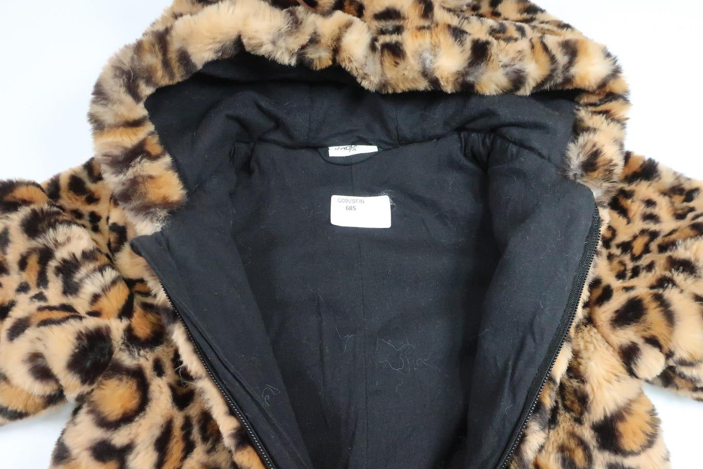 Leopardmönstrad overall i fleece från Kappahl - Storlek 74 - Beige