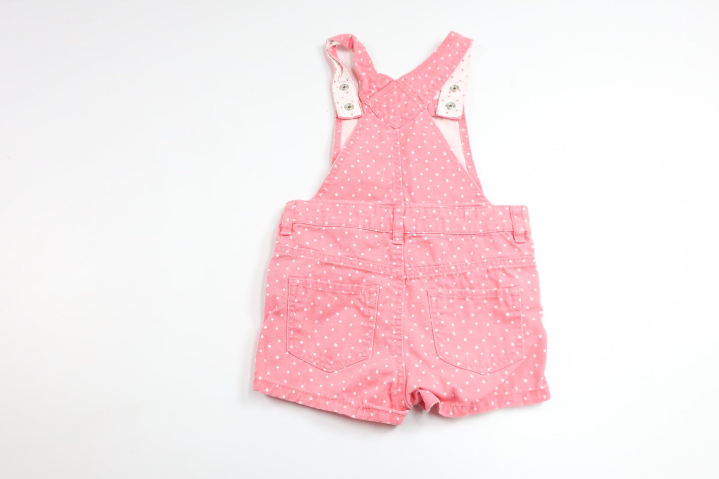 Prickig hängselshorts från H&M - Storlek 74 - Rosa