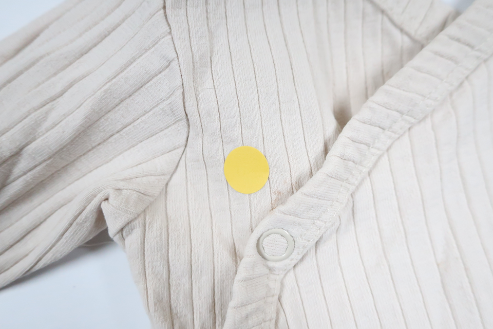 Ribbad omlottbody från Newbie - Storlek 68 - Beige