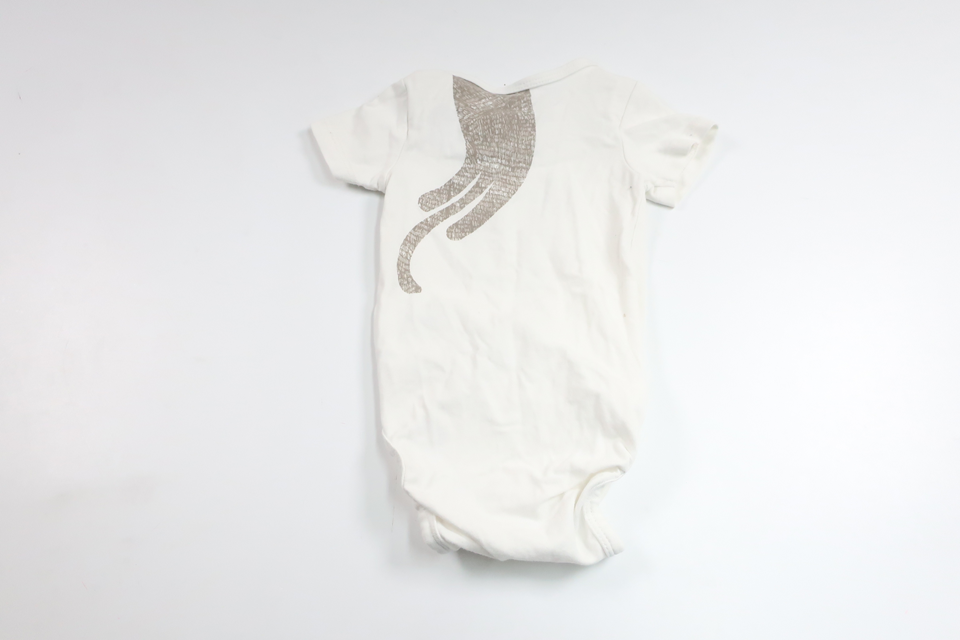 Body med apa från H&M - Storlek 62 - Vit