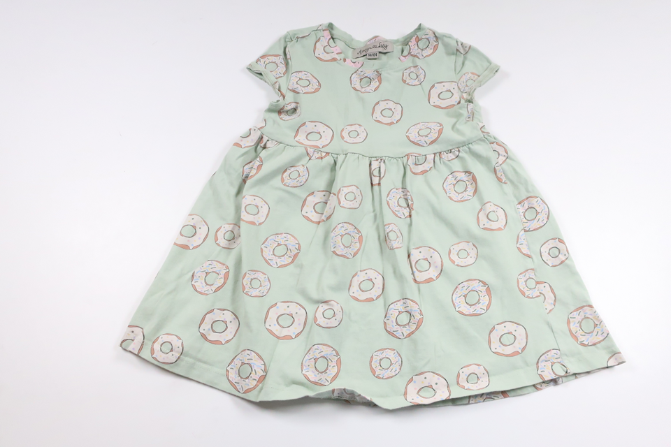 Klänning med donutsar från Amy & Lucy - Storlek 98/104 - Grön