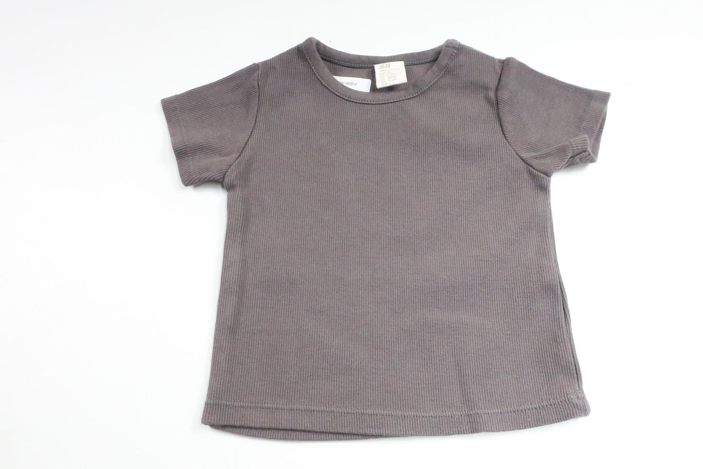 Ribbad t-shirt från H&M - Storlek 80 - Brun