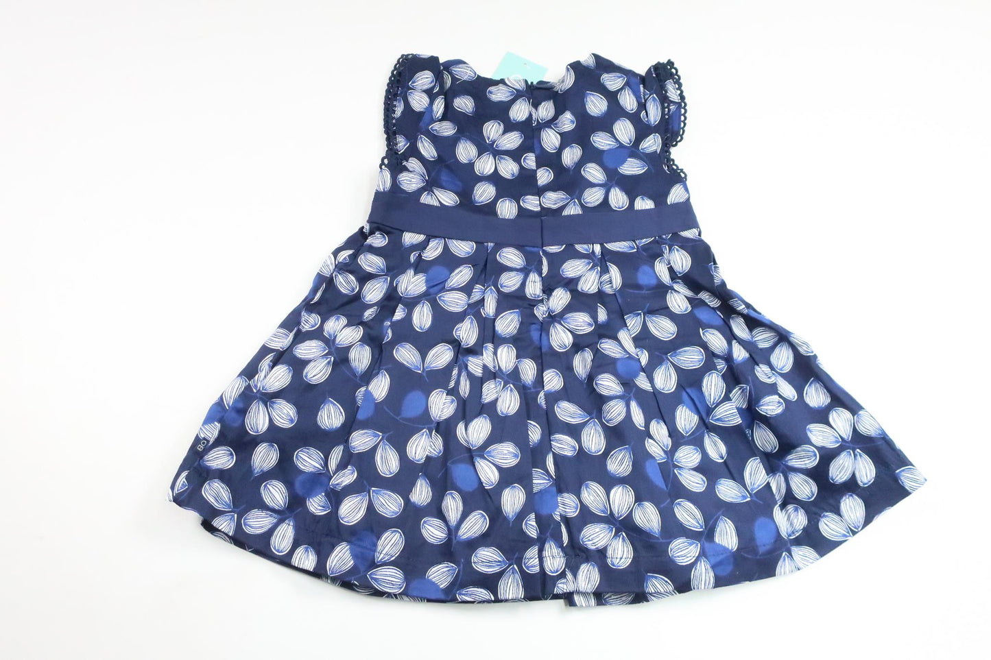 Blommig klänning från Obaïbi - Storlek 80 - Marinblå