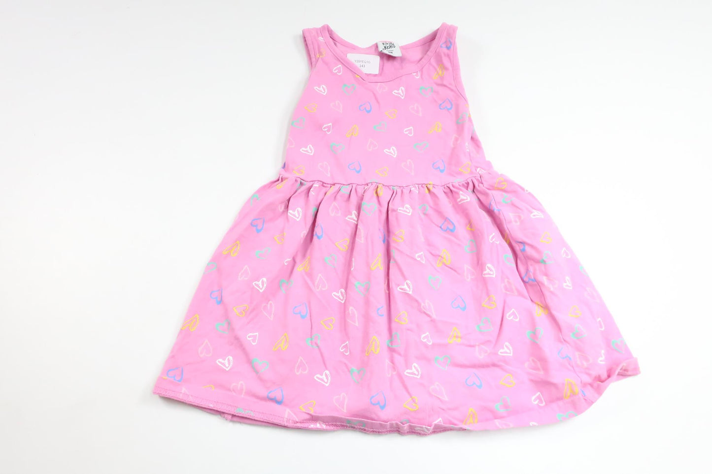 Klänning med hjärtan från Kiki & Koko - Storlek 98 - Rosa