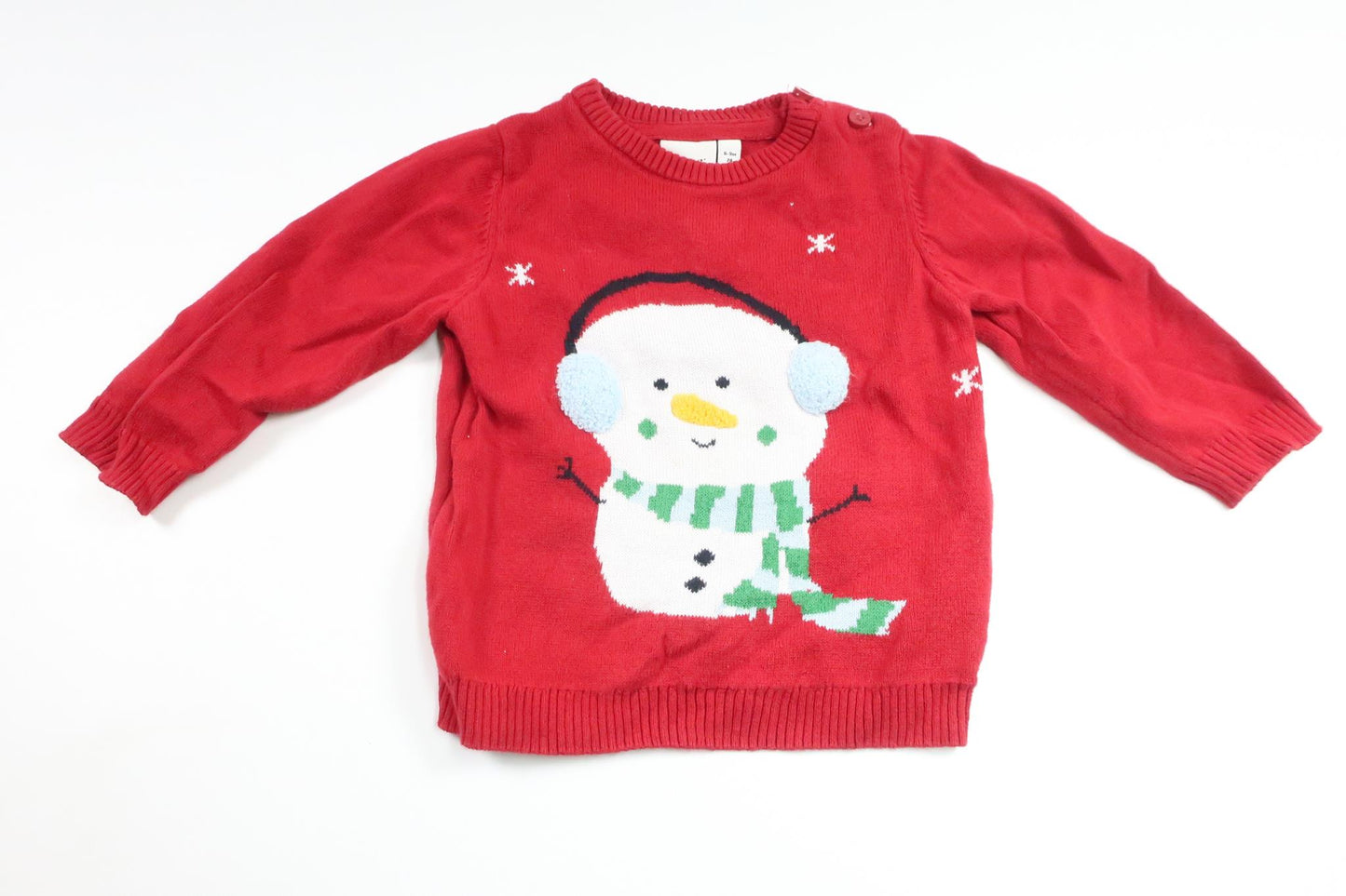 Stickad jultröja från Name It - Storlek 74 - Röd