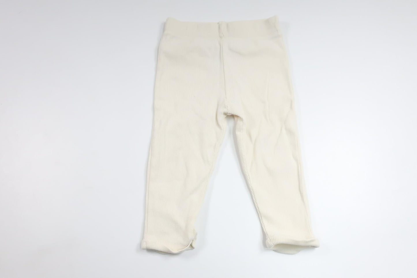 Ribbade byxor från Rikiki - Storlek 74 - Benvit