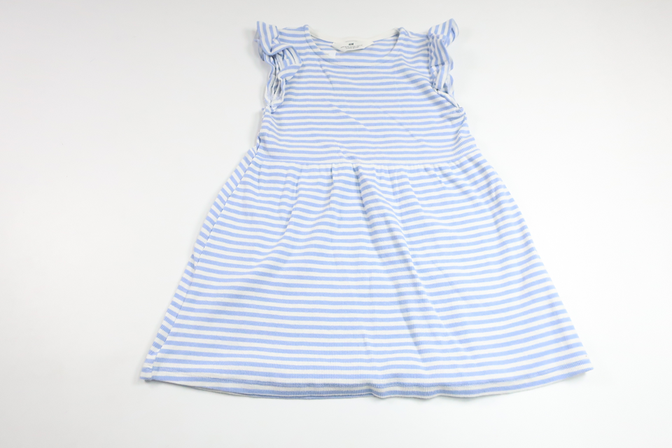 Ribbad klänning från H&M - Storlek 98/104 - Blå