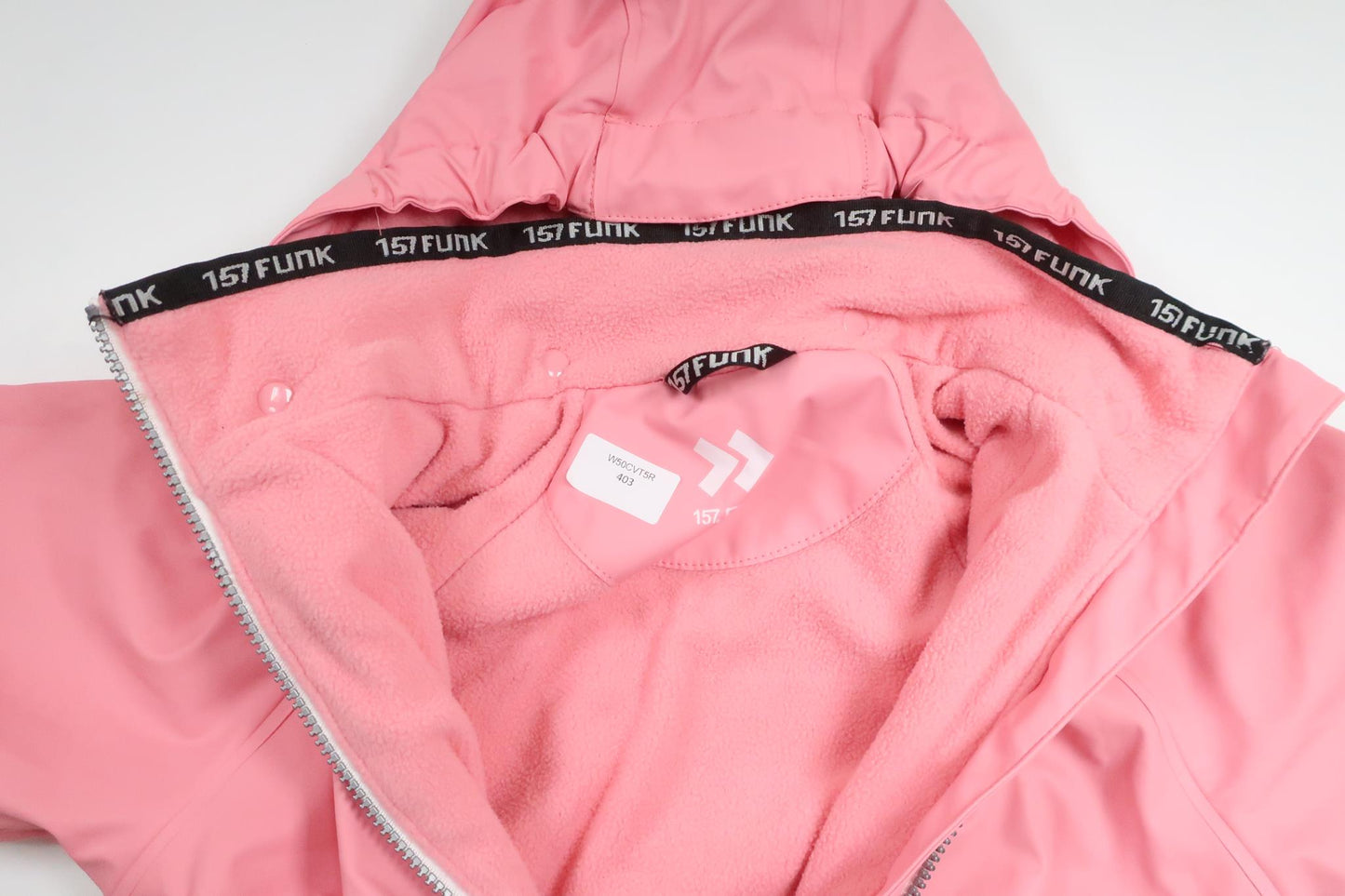 Fleecefodrad regnoverall från Funk - Storlek 120 - Rosa