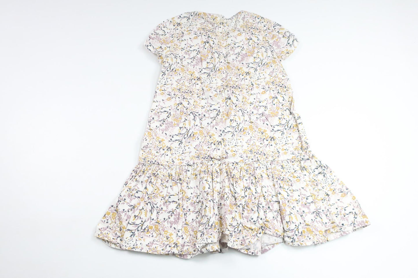 Blommig klänning från PompdeLux - Storlek 98 - Vit