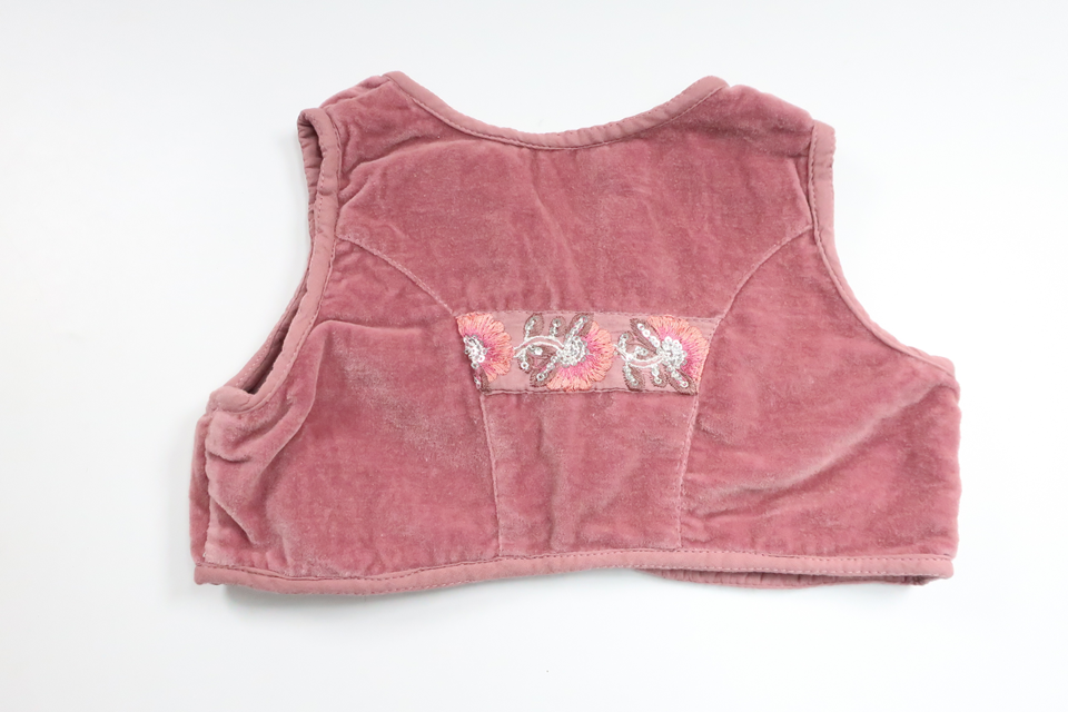 Väst i velour från Noa Noa Miniature - Storlek 116 - Rosa