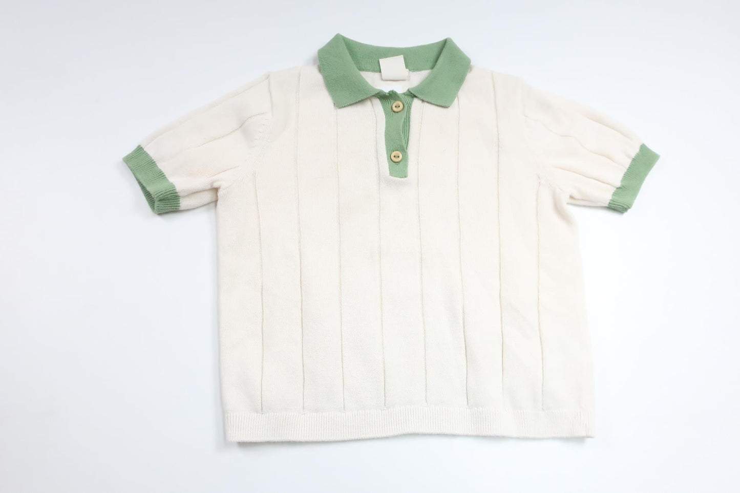 Stickad t-shirt från H&M - Storlek 80 - Benvit