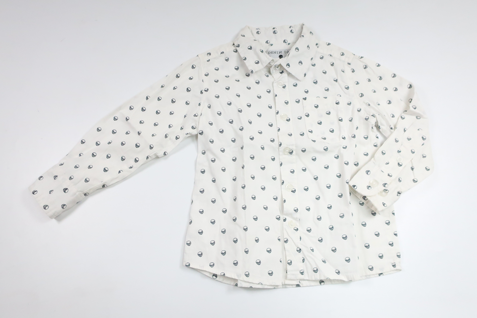 Skjorta från Denim Day - Storlek 98 - Vit