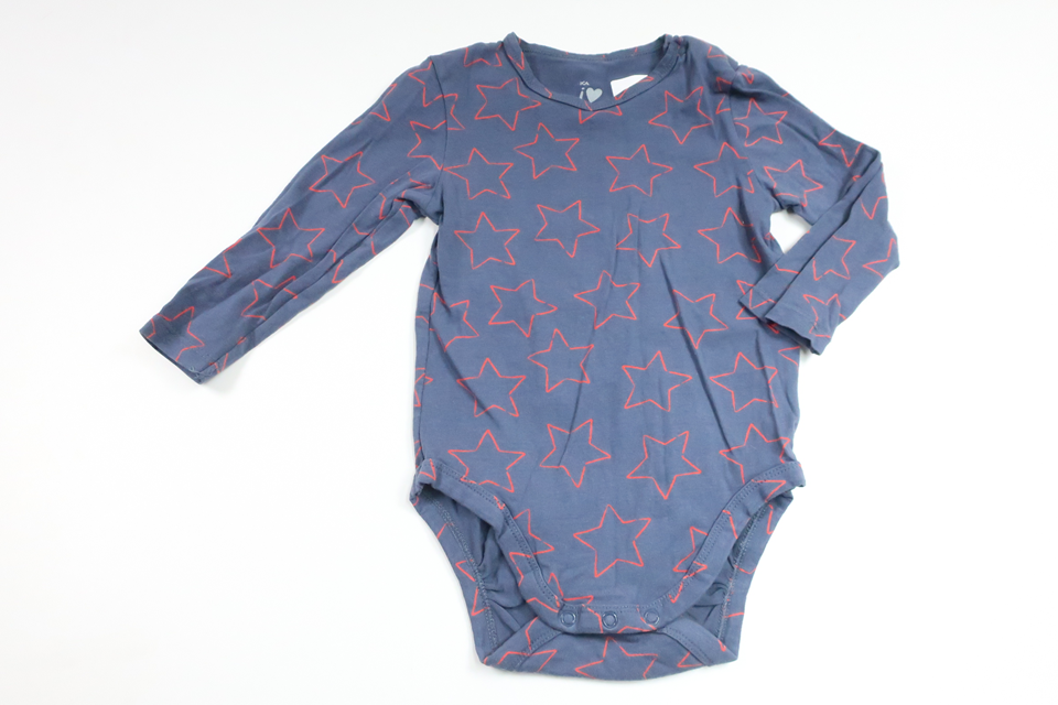 Body med stjärnor från ICA I Love Eco - Storlek 80 - Blå