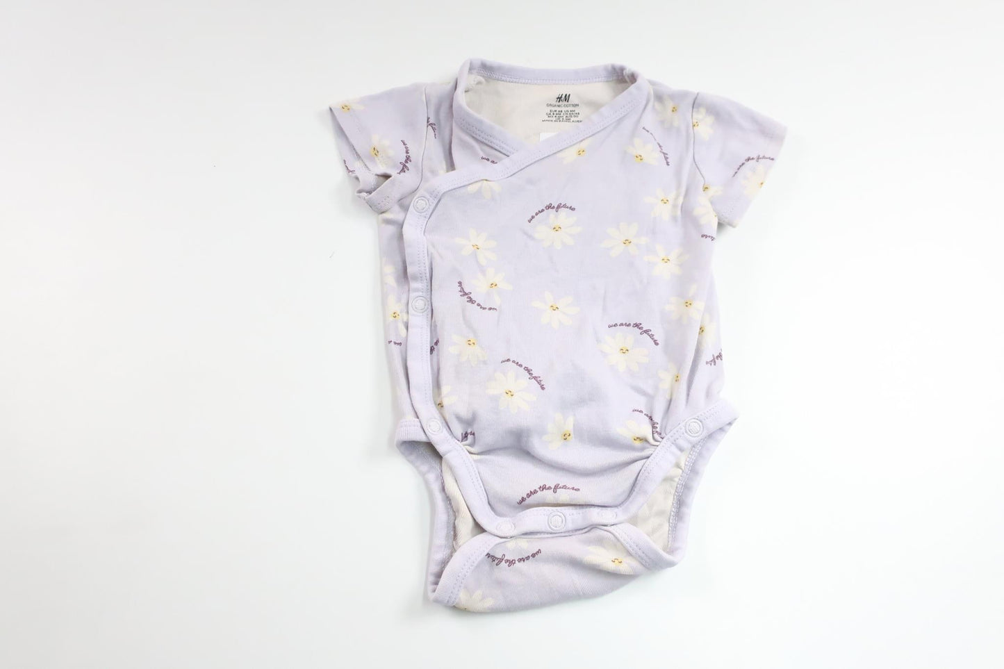 Blommig omlottbody från H&M - Storlek 68 - Lila