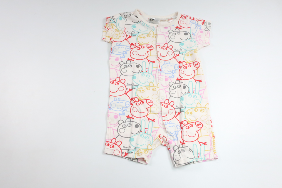 Pyjamas med Greta Gris från H&M - Storlek 80 - Vit