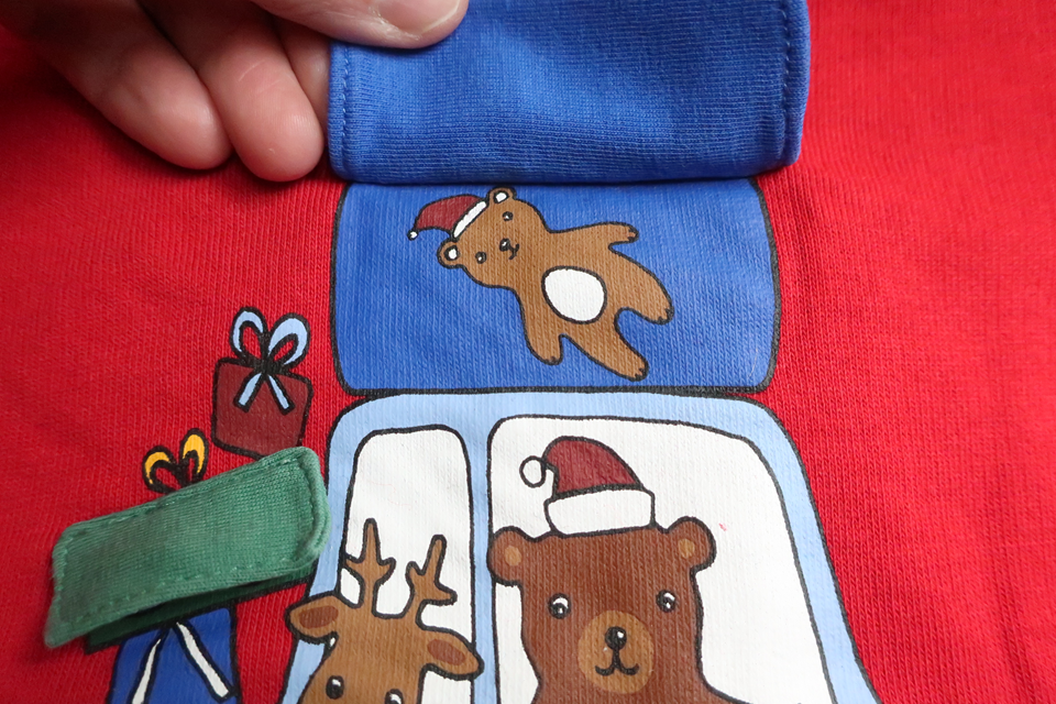 Sweatshirt med julmotiv från H&M - Storlek 80 - Röd