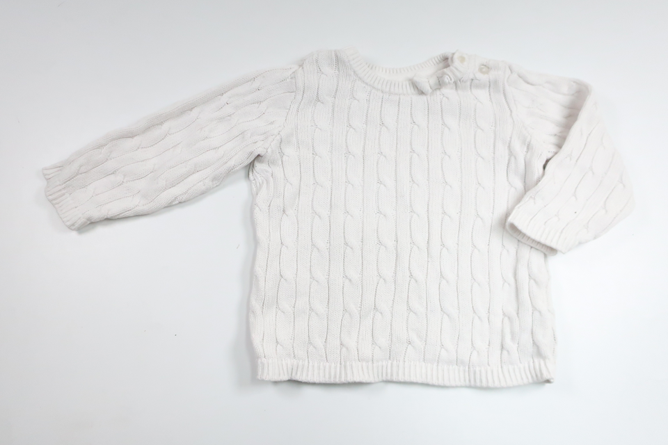 Stickad tröja från H&M - Storlek 80 - Vit