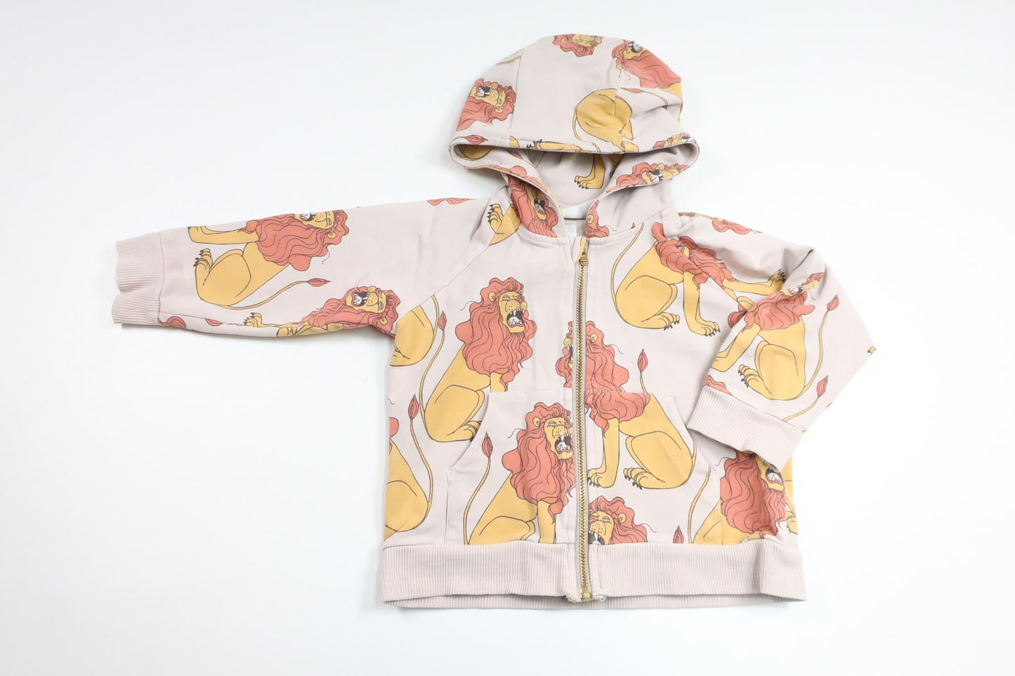 Munkjacka med lejon från Mini Rodini - Storlek 80/86 - Beige
