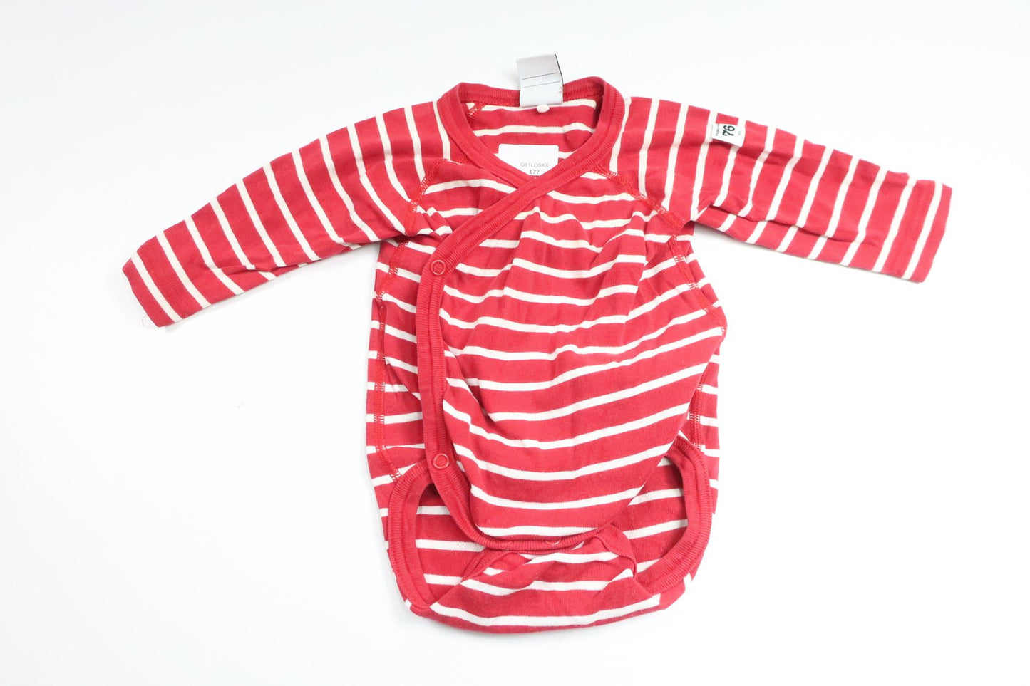 Randig omlottbody från Polarn o. Pyret - Storlek 56 - Röd