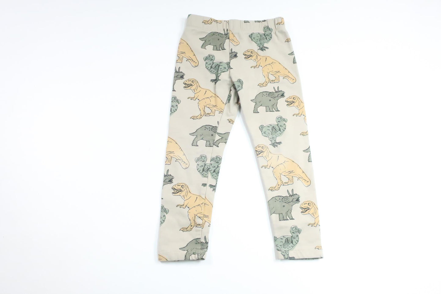 Byxor med dinosaurier från My Wear Young - Storlek 98/104 - Grön