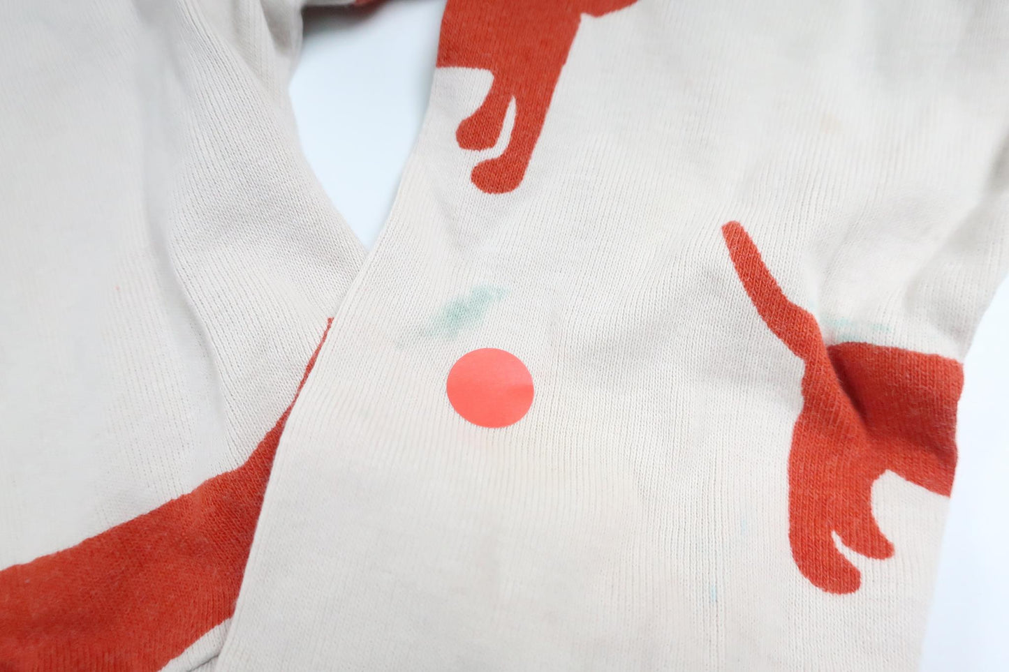 Klänning med hundar från Mini Rodini - Storlek 116/122 - Benvit