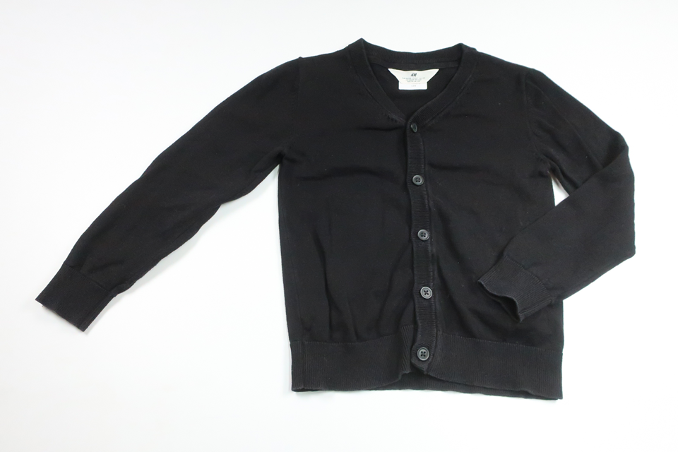 Stickad kofta från H&M - Storlek 122/128 - Svart