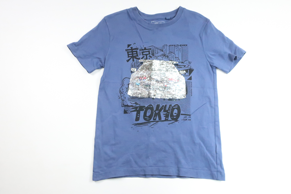 Tröja med vändbara paljetter från Next - Storlek 122 - Blå