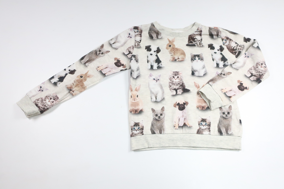Tröja med djur från H&M - Storlek 110/116 - Grå