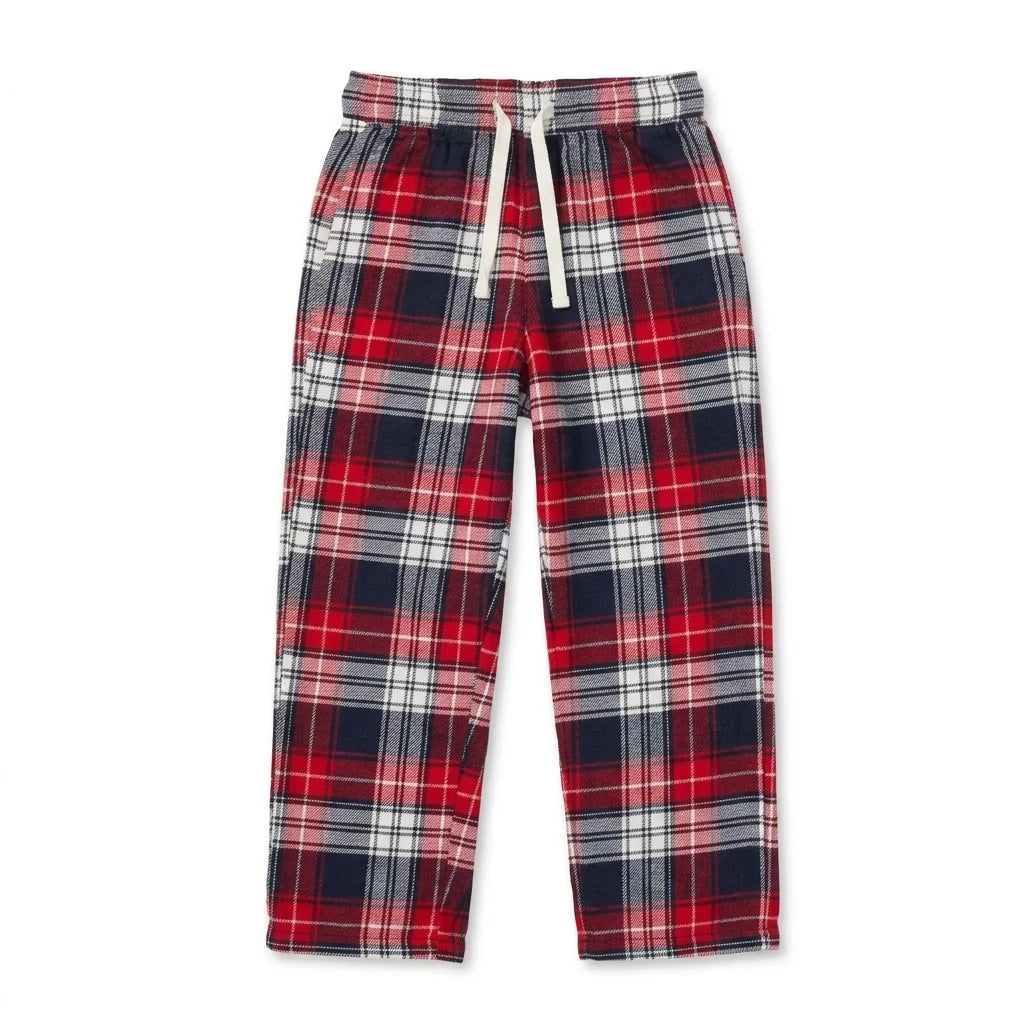 Rutiga byxor från mywear YOUNG - Storlek 86/92 - Röd