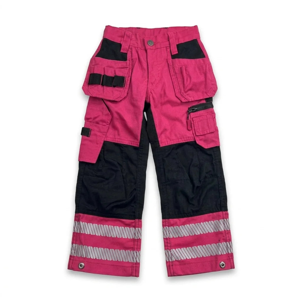 Cargobyxor från WORKWEAR by Clas Ohlson - Storlek 98/104 - Rosa