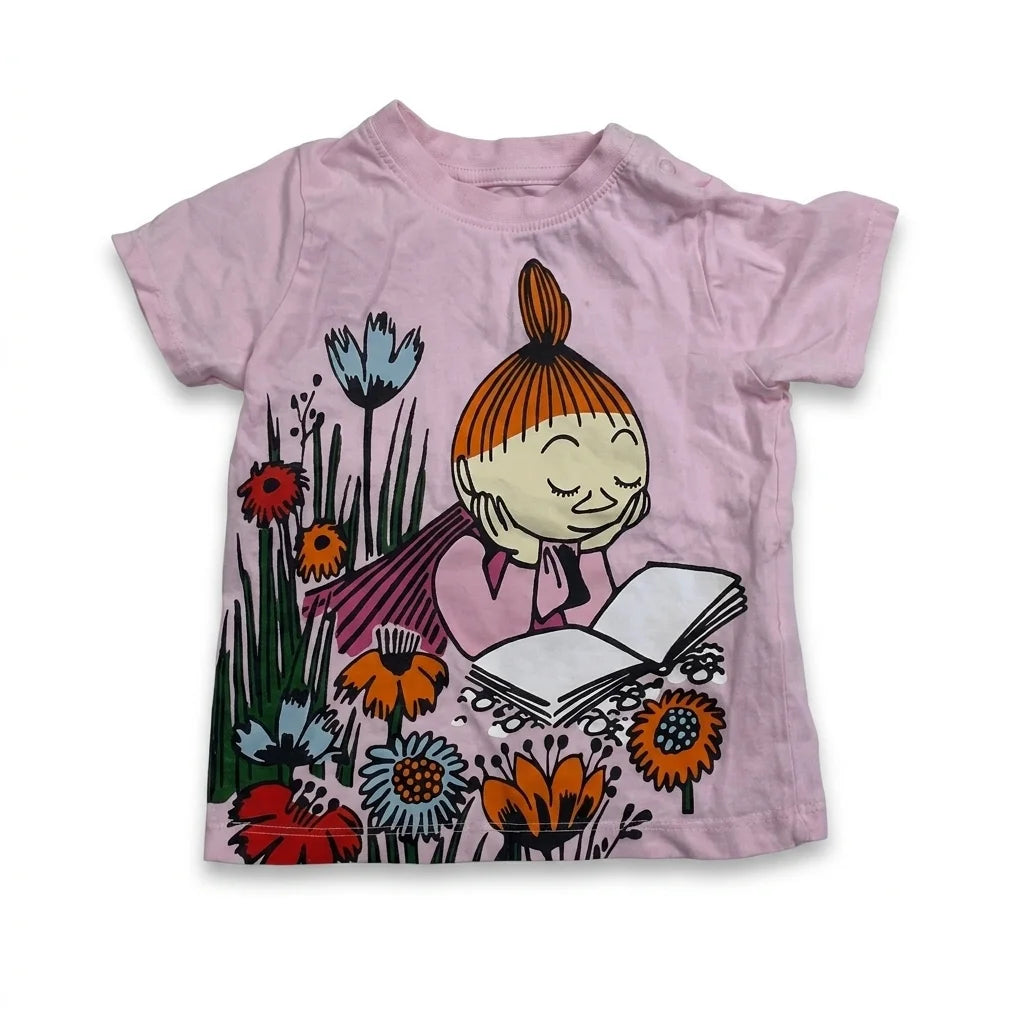 Mönstrad t-shirt från DIFUZED - Storlek 74/80 - Rosa