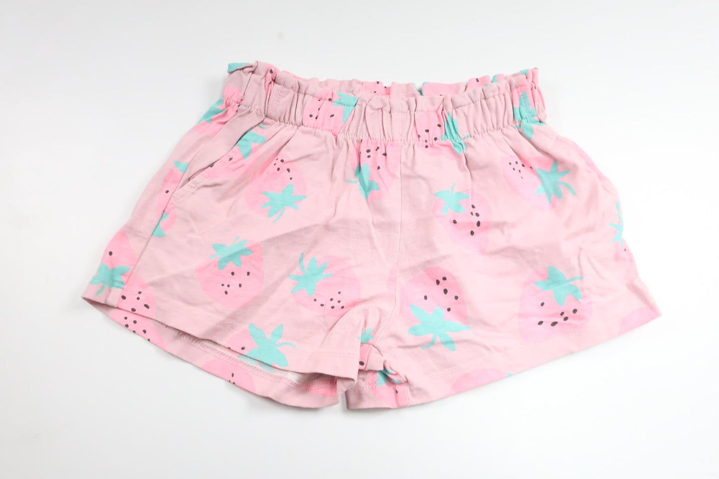 Shorts med jordgubbar från H&M - Storlek 98 - Rosa
