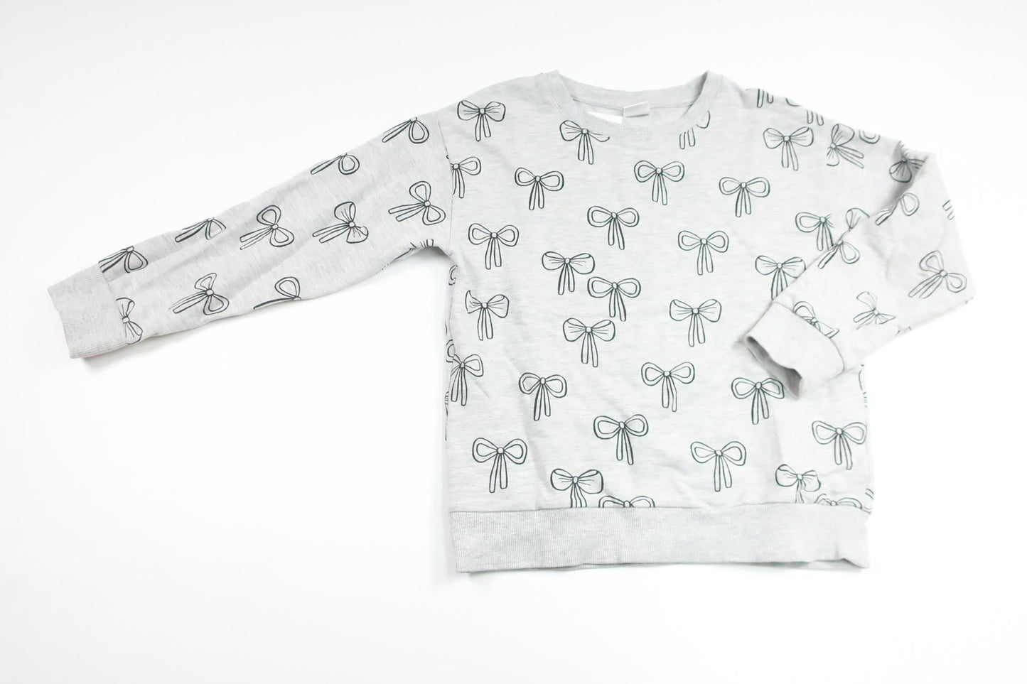 Sweatshirt med rosetter från Lindex - Storlek 128 - Grå