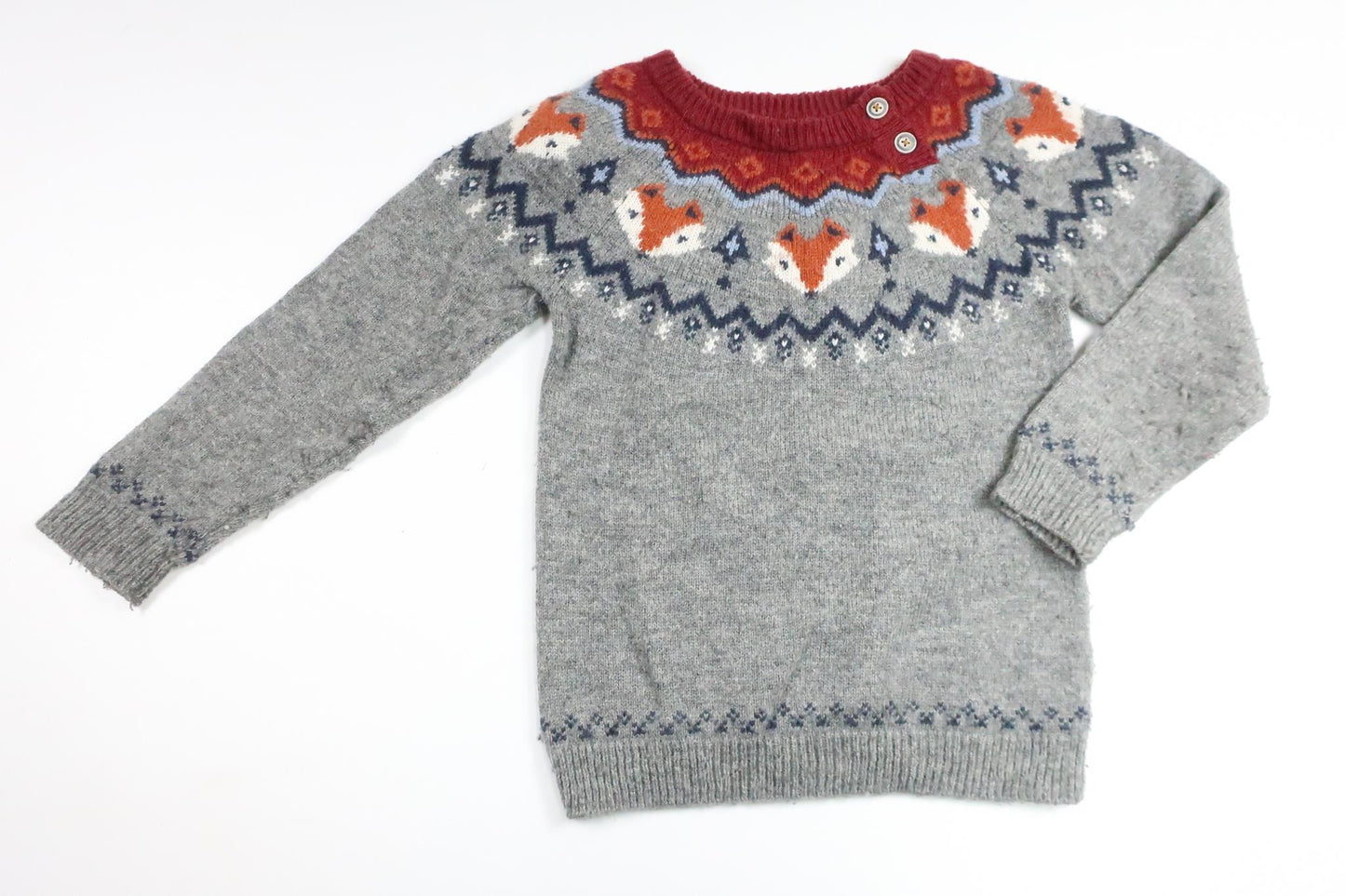 Stickad tröja från Lindex - Storlek 98/104 - Grå