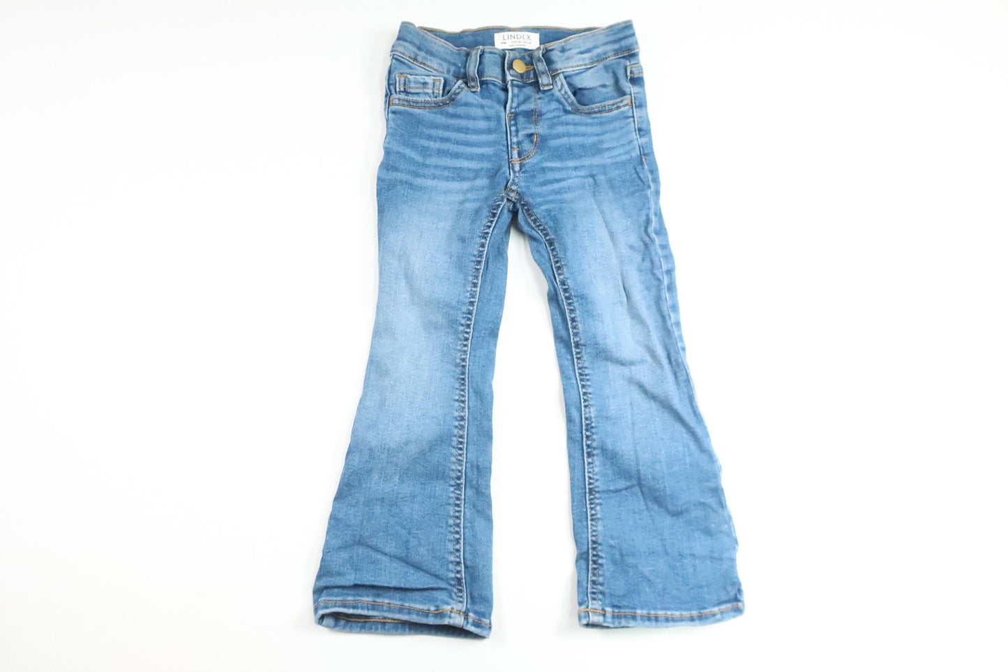 Utsvängda jeansbyxor från Lindex - Storlek 104 - Denim