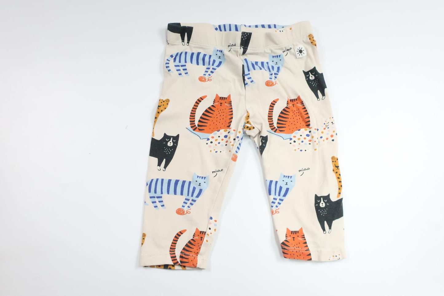 Byxor med katter från Lindex - Storlek 68 - Benvit