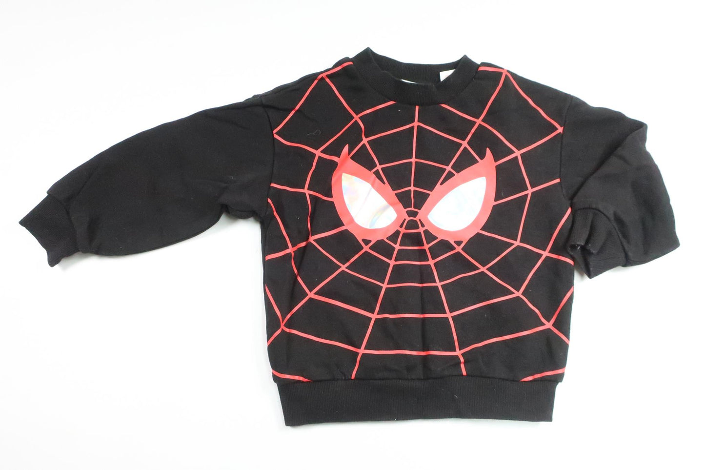 Sweatshirt med Spindelmannen från H&M - Storlek 98/104 - Svart