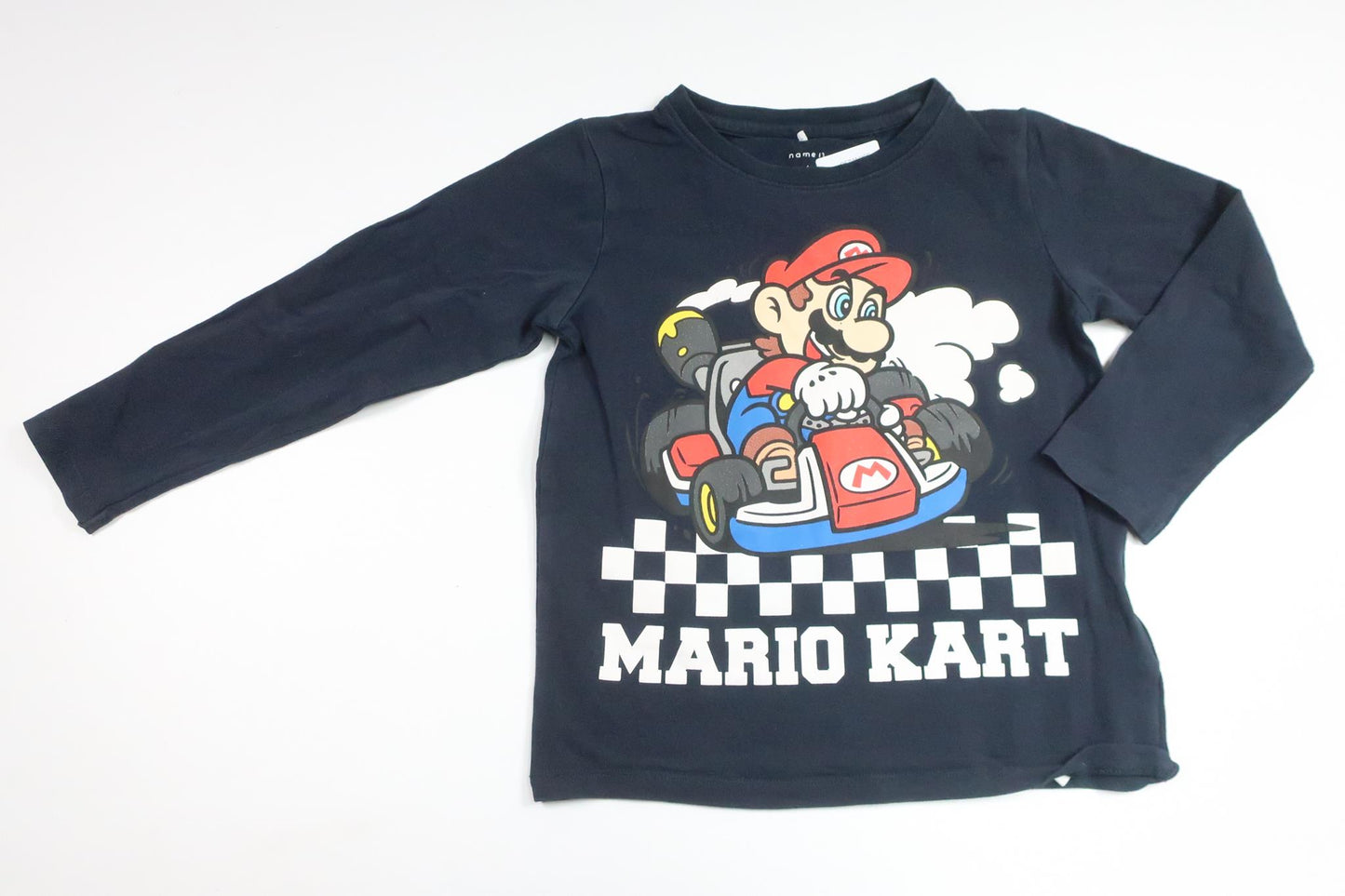 Tröja med Super Mario från Name It - Storlek 104 - Marinblå