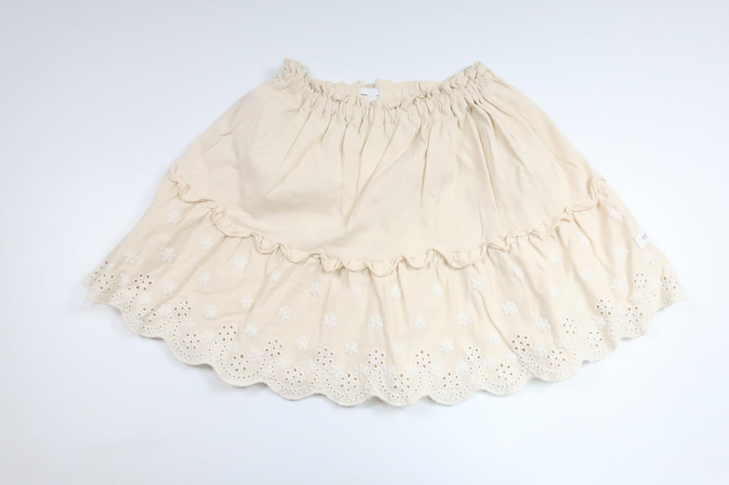 Kjol med broderi från Newbie - Storlek 98/104 - Beige