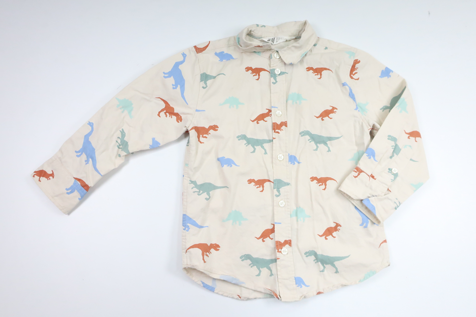 Skjorta med dinosaurier från H&M - Storlek 104 - Beige