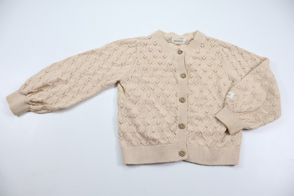 Stickad kofta från Newbie - Storlek 86 - Beige