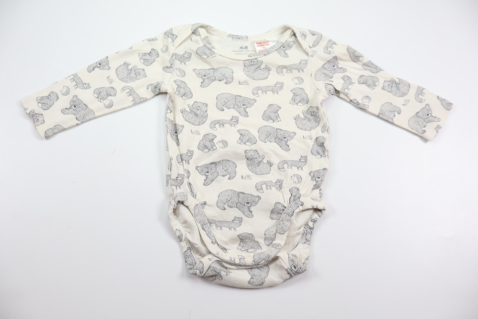 Bod med nallar från H&M - Storlek 62 - Vit