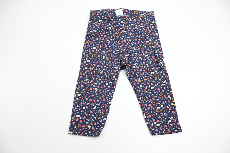 Blommiga leggings från H&M - Storlek 74 - Marinblå