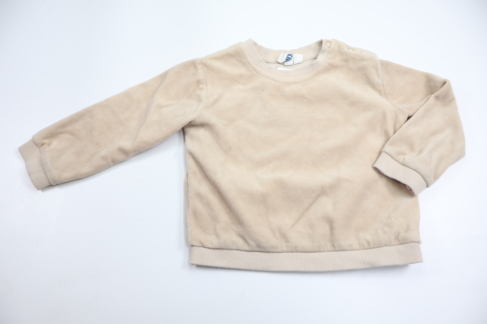 Sweatshirt i fleece från Rikiki - Storlek 86 - Beige